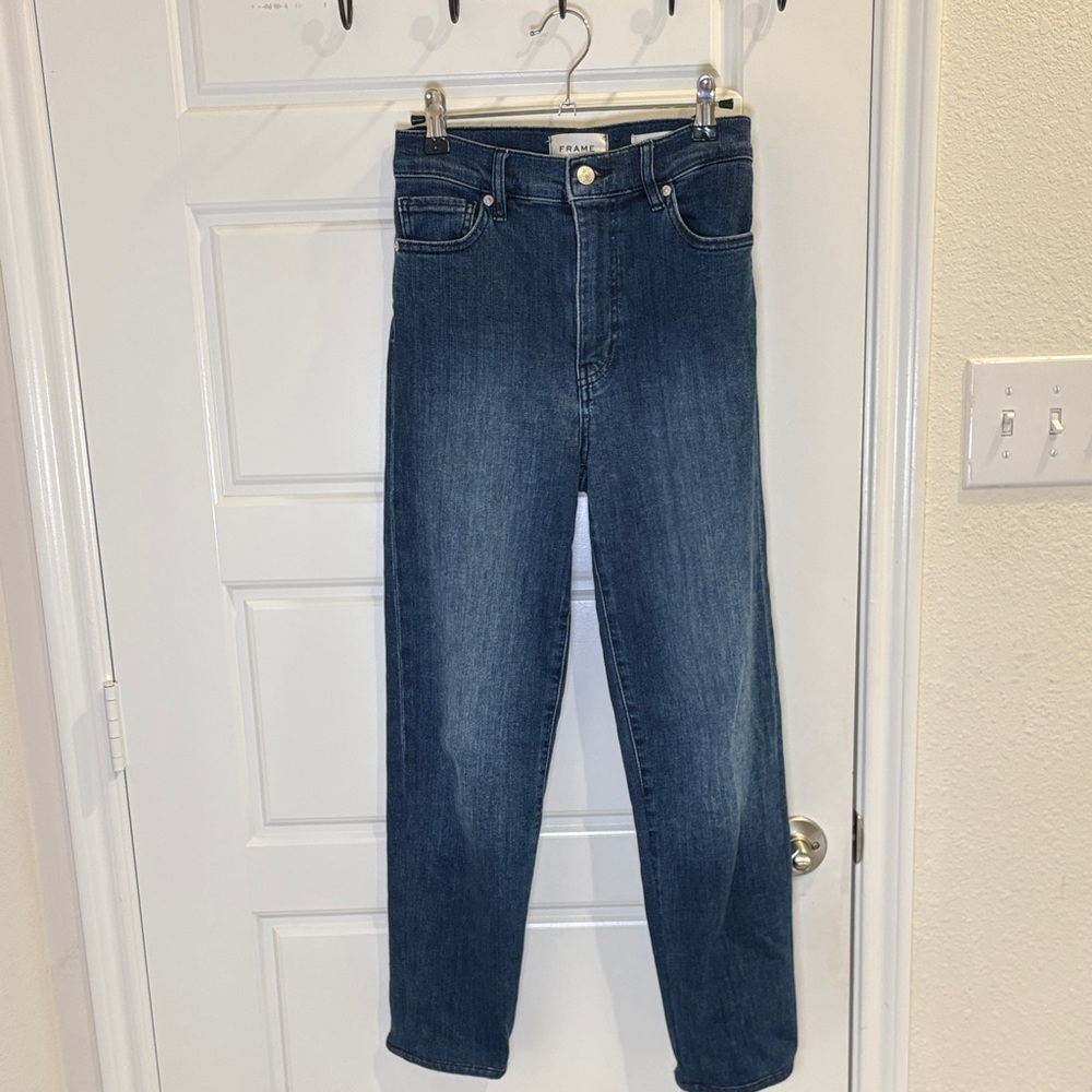 Frame Le Sleek Straight Jeans Dark Wash Size 24 XS
